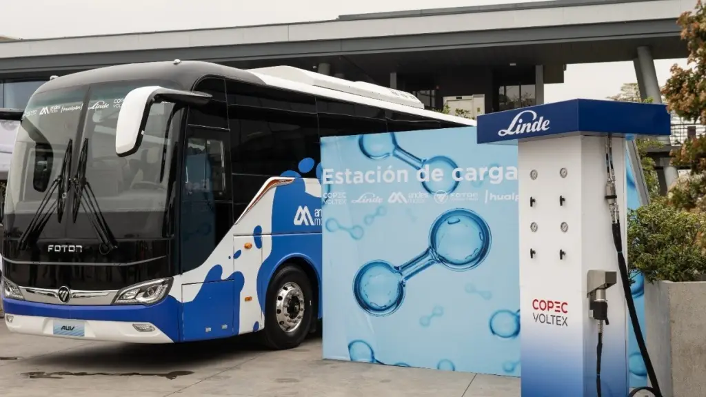 El primer bus de H2 en Chile, EK