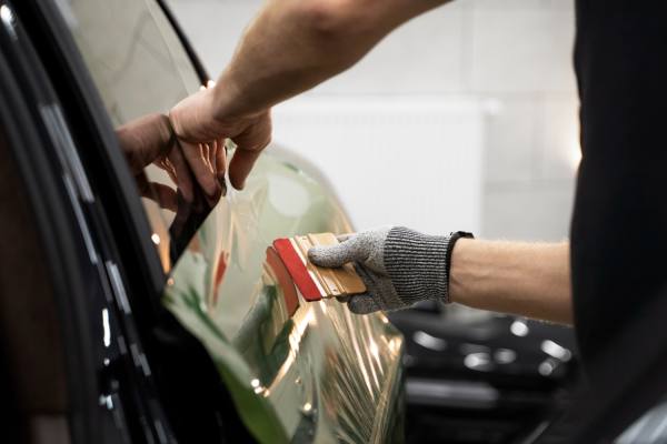 Mecánico revisando el motor de un automóvil