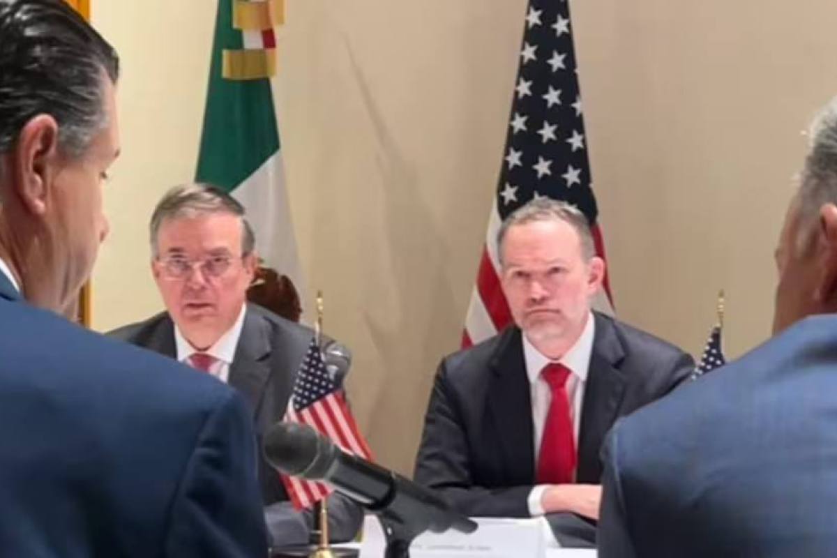 Marcelo Ebrard, titular de la Secretaría de Economía de México (izq) y Jamieson Greer, Embajador Comercial de Estados Unidos. ,Secretaría de Economía