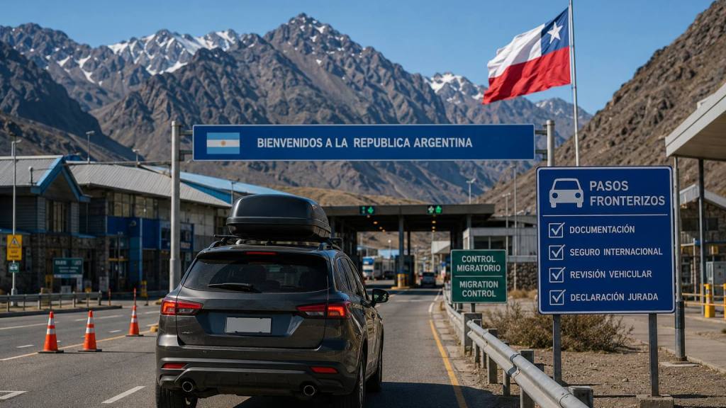 Pasos fronterizos desde Chile, Imagen generada por IA / ChatGPT
