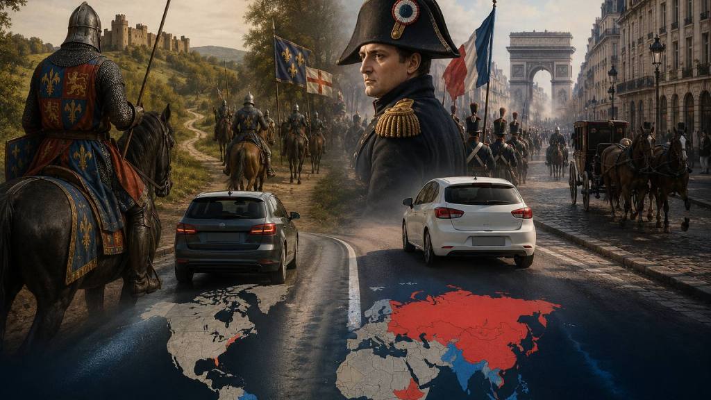 La historia explica por qué algunos países aún conducen por la izquierda., Imagen generada por IA / ChatGPT