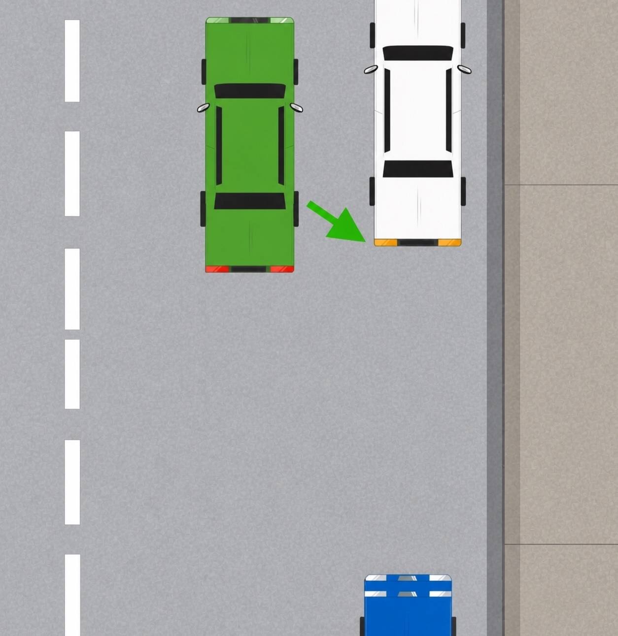 Maniobra de estacionamiento vista aérea - Autoguía