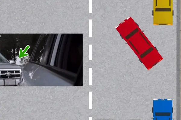 Maniobra de estacionamiento vista aérea - Autoguía