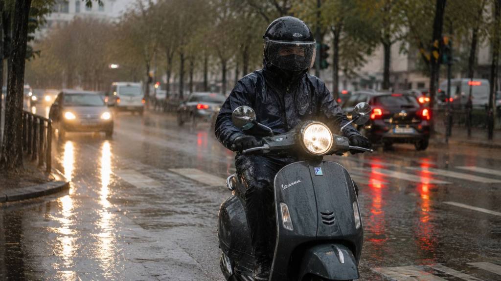 Conducción segura en Vespa, Imagen generada por IA / ChatGPT