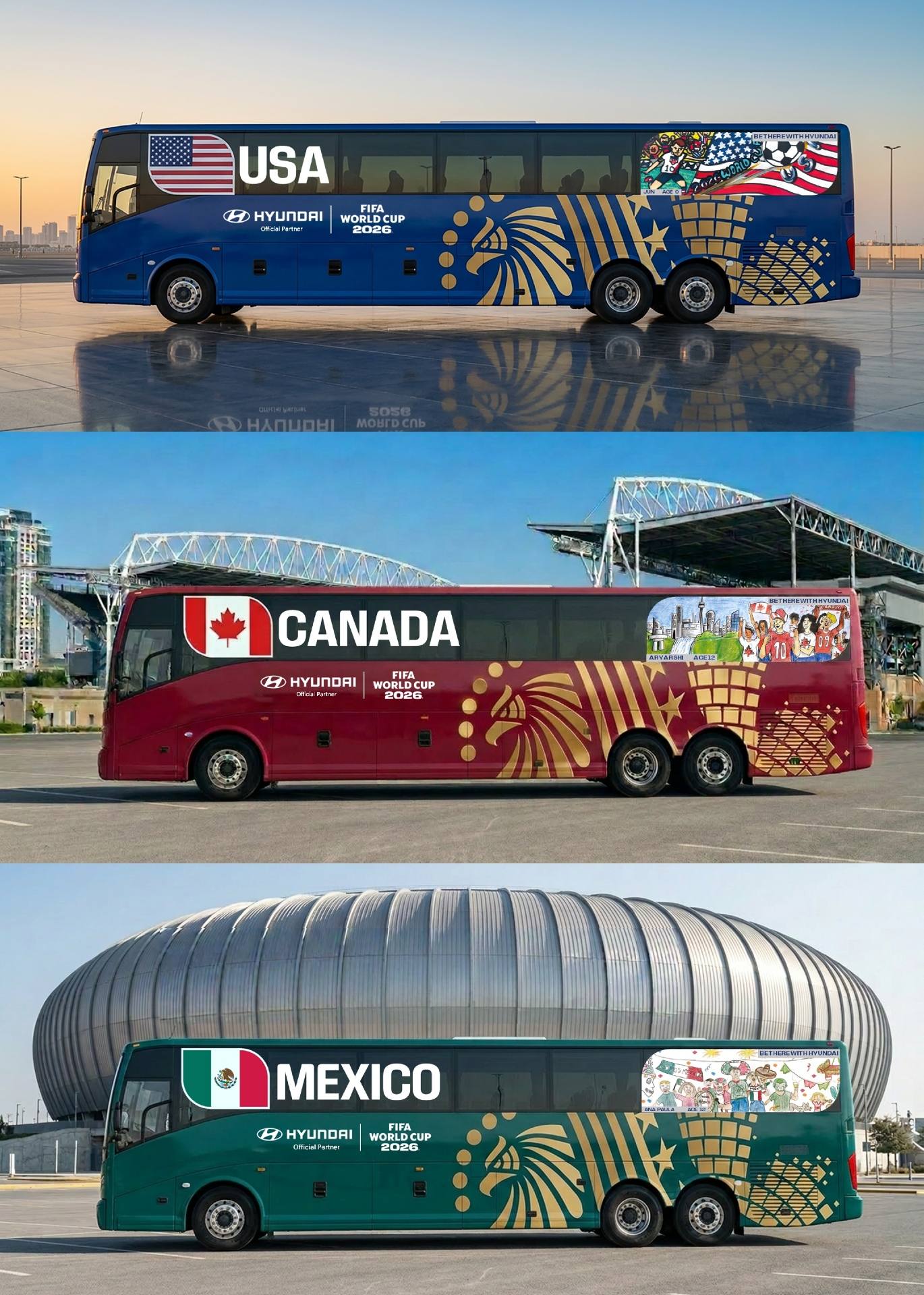 HCB - Buses del mundial - Prensa