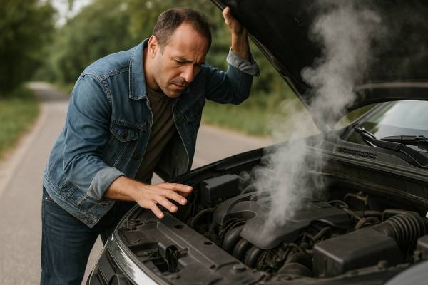 Mecánico revisando el motor de un automóvil