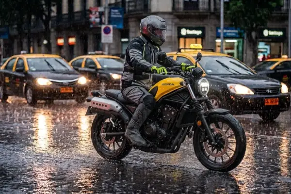 Conducción moto pavimento mojado - Prensa