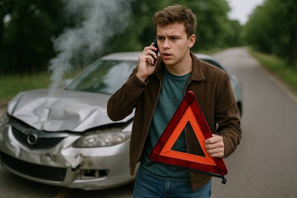 Mecánico revisando el motor de un automóvil