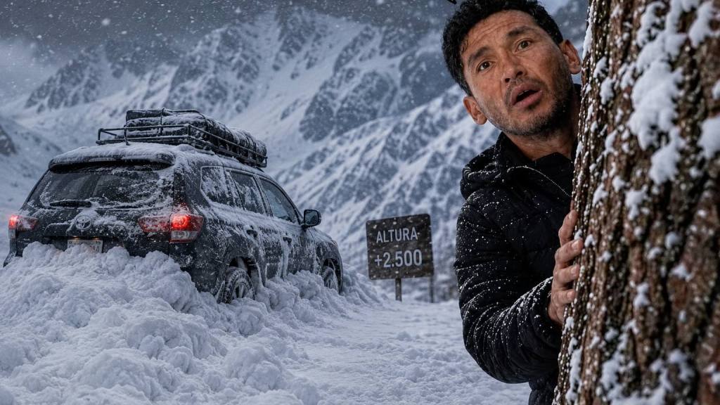 El Chino atrapado en la nieve, Imagen generada por IA / ChatGPT