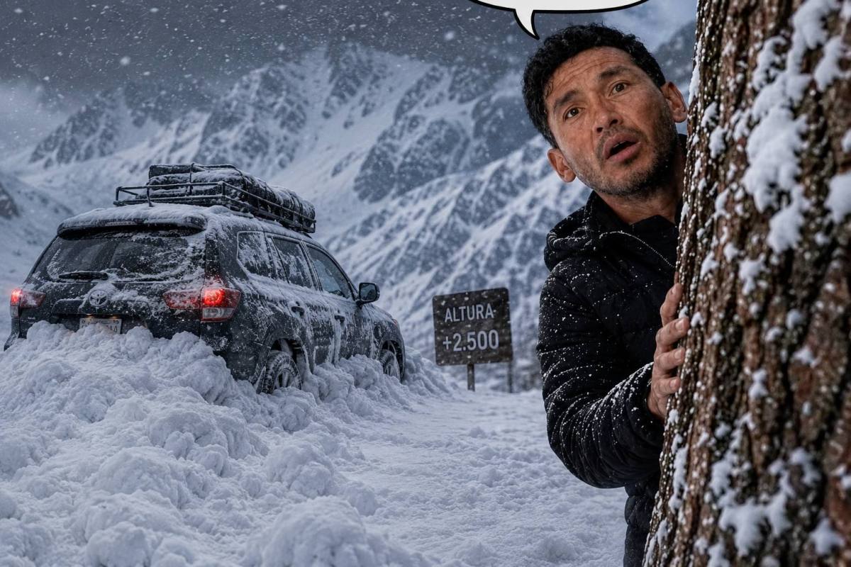 El Chino atrapado en la nieve ,Imagen generada por IA / ChatGPT