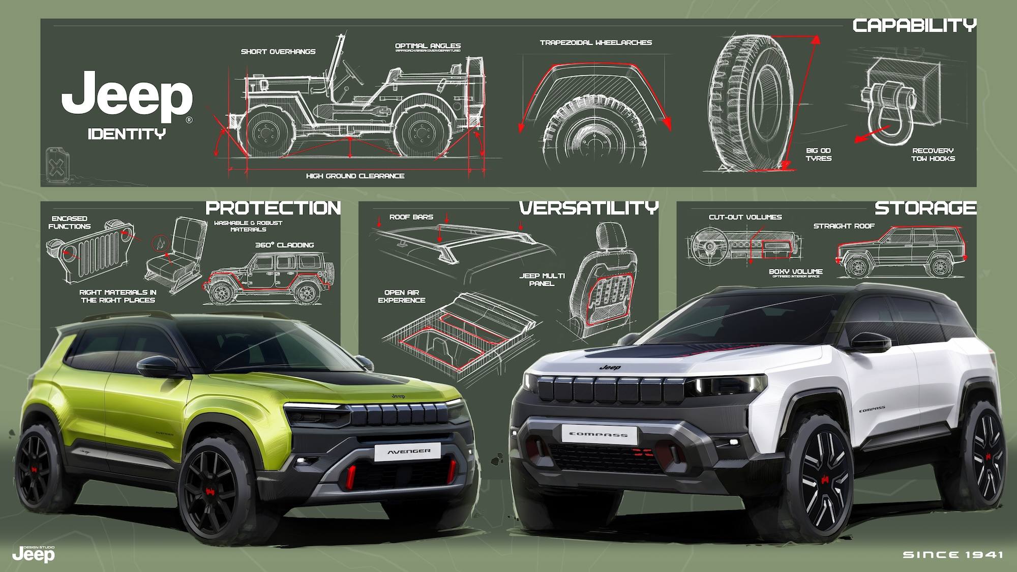 Jeep identity sketch - Prensa