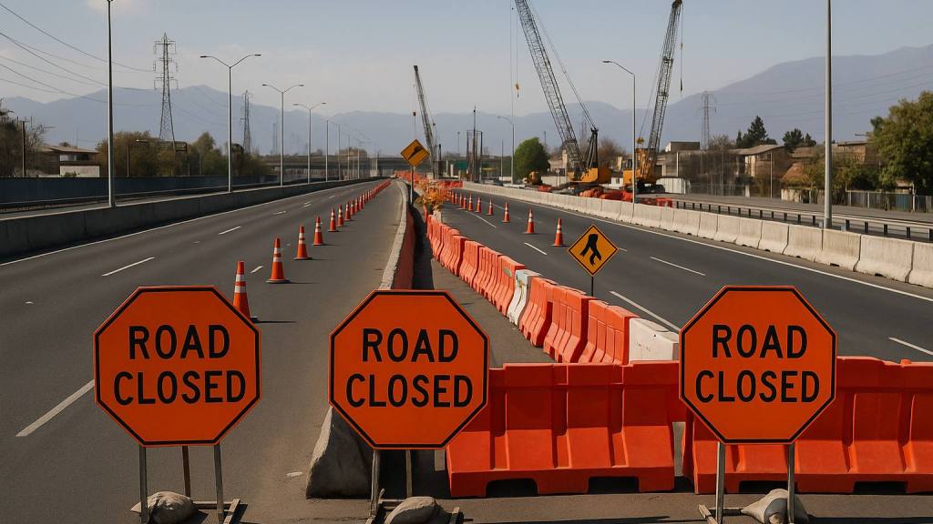 Cierre Temporal de Pistas en Vespucio Sur por Obras