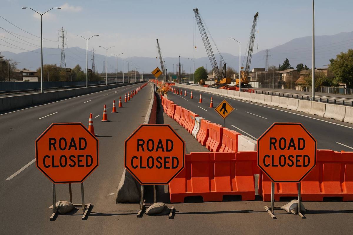 Cierre Temporal de Pistas en Vespucio Sur por Obras