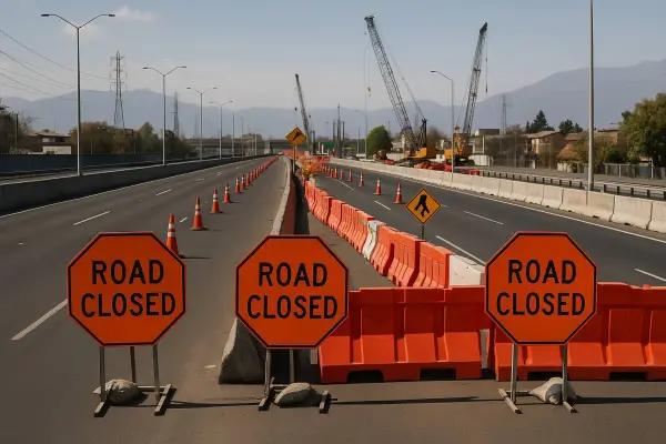 Cierre Temporal de Pistas en Vespucio Sur por Obras