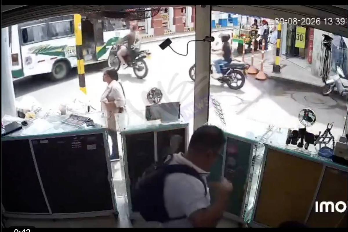 Accidente motociclista ,Captura Redes
