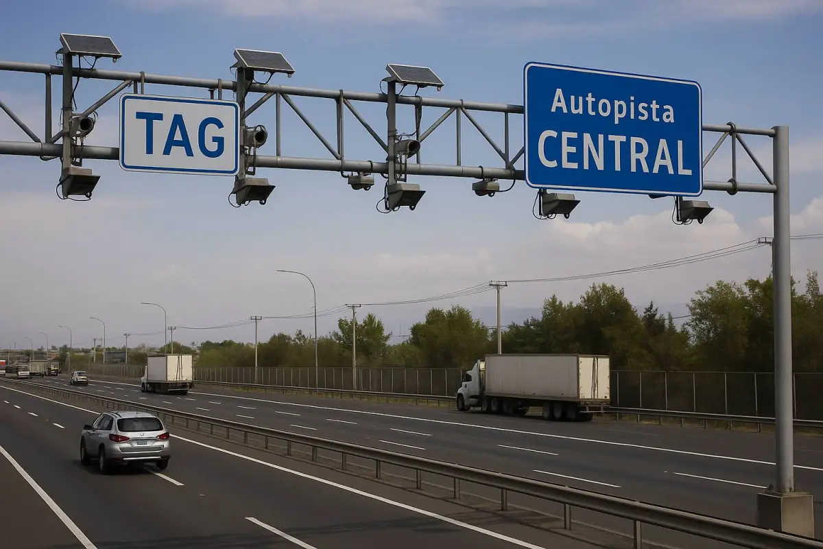 Auto rojo destacado en carretera
